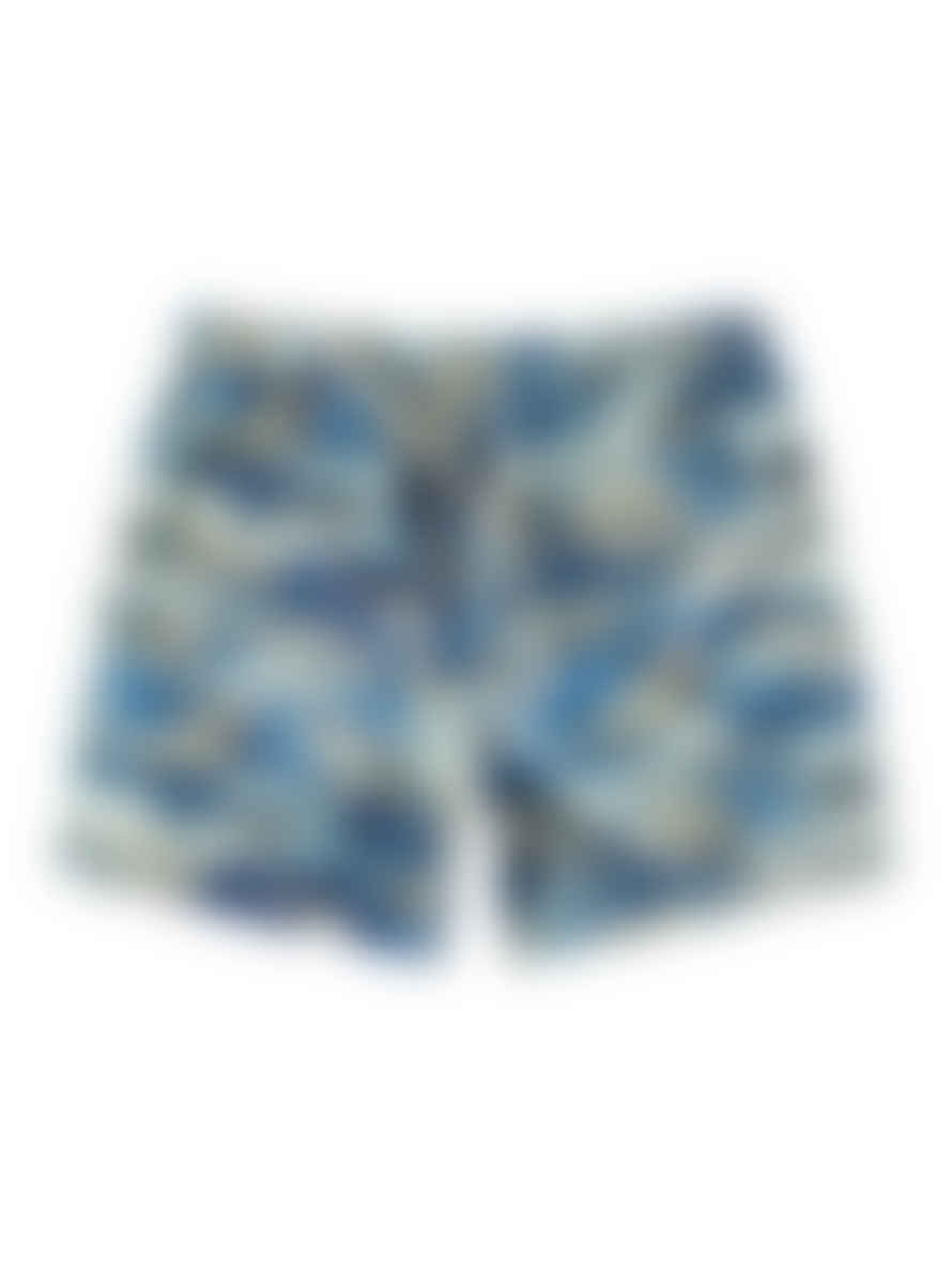 Palm Angels Blue Shark Logo Swim Shorts