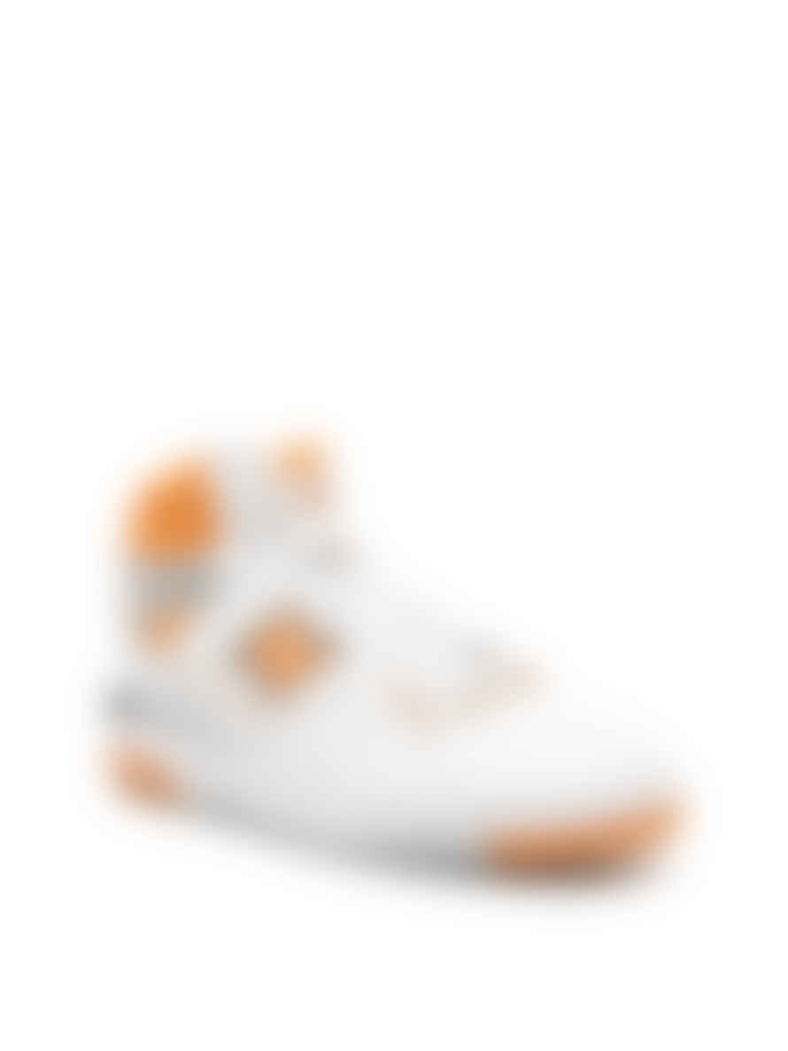 New Balance White and Orange Bb650 High  Top Sneakers