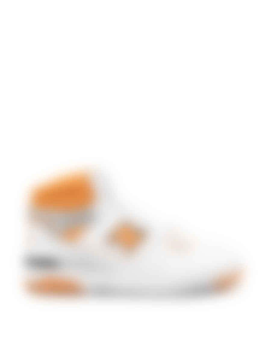 New Balance White and Orange Bb650 High  Top Sneakers