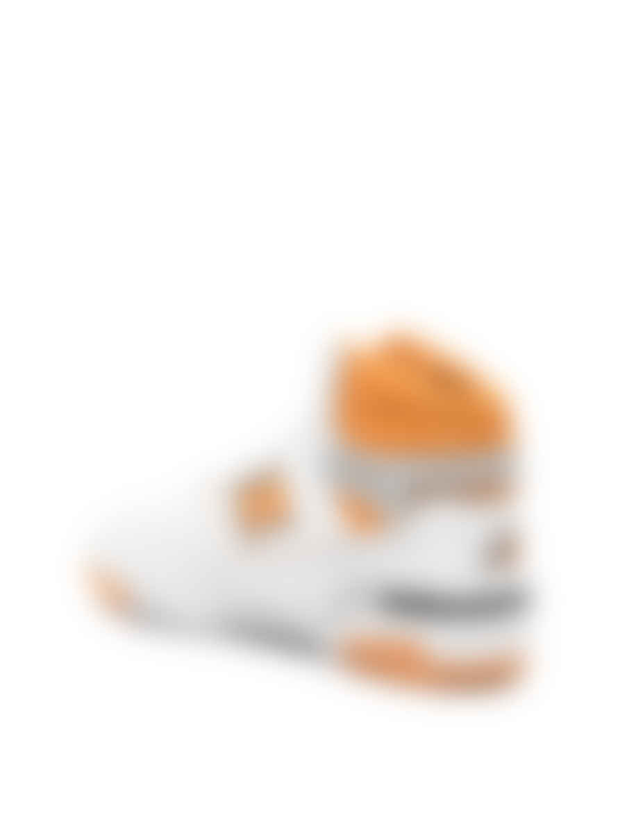 New Balance White and Orange Bb650 High  Top Sneakers