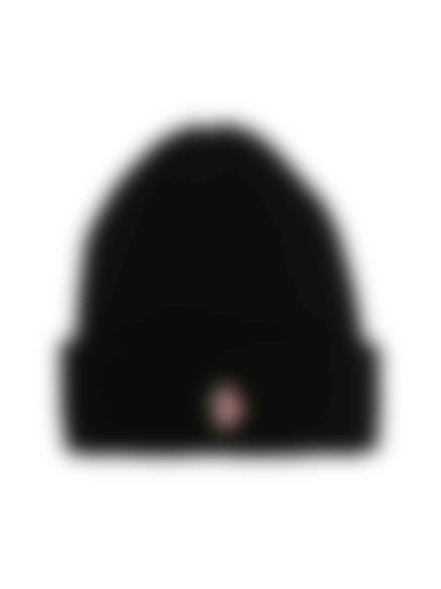 MONCLER Black Moncler Grenoble Down Filled Logo Beanie