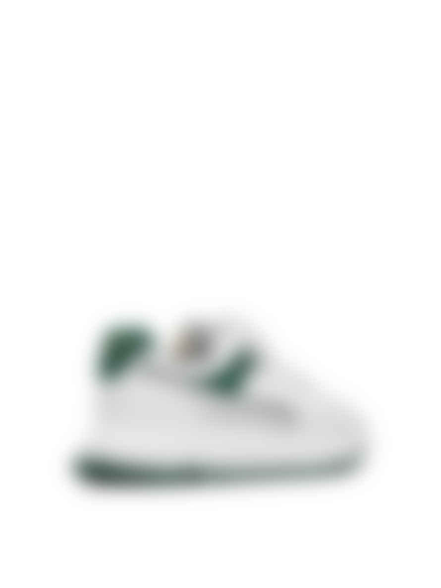 Axel Arigato White and Green Rush Sneakers