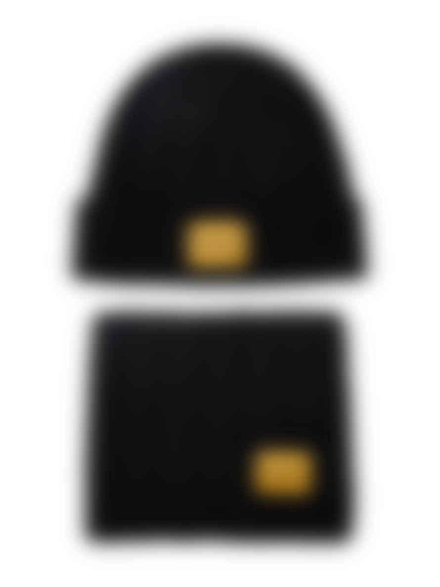 Hugo Boss Black Zanton Logo Beanie and Scarf Set