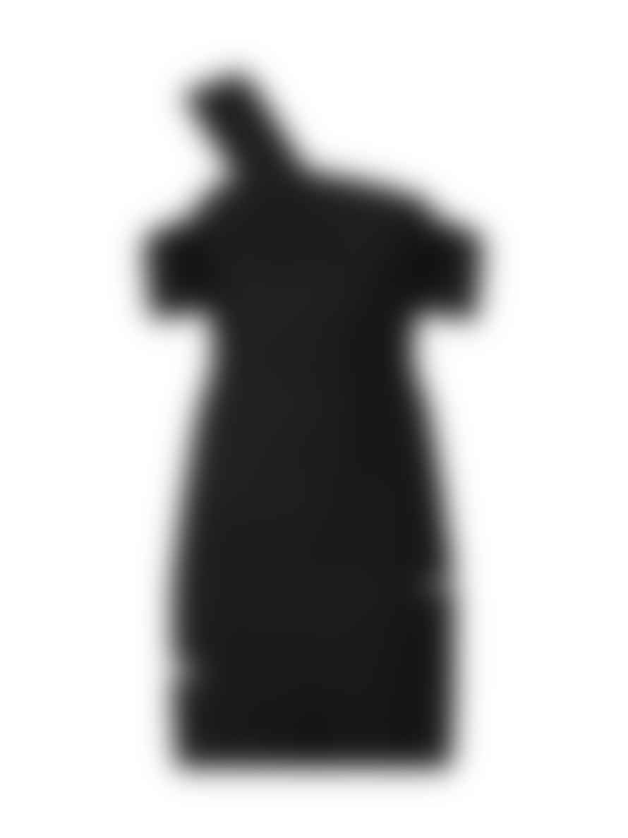 Alexander McQueen  Black One Shoulder Cut Out Mini Dress