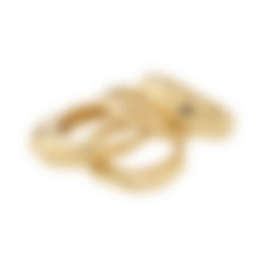 Pilgrim Asher Recycled Rings 4-in-1 Set Gold-plated