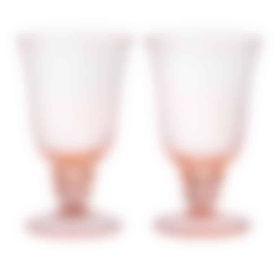 Bungalow Dk Leopold Peach Wine Glasses