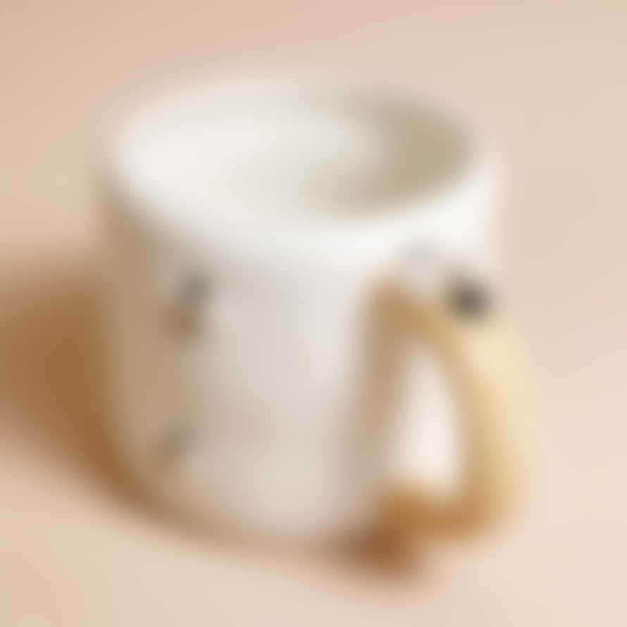 Lisa Angel | Irregular Ceramic Bee Mug | Off-white