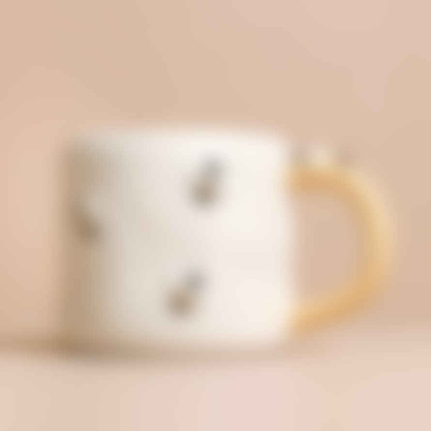 Lisa Angel | Irregular Ceramic Bee Mug | Off-white