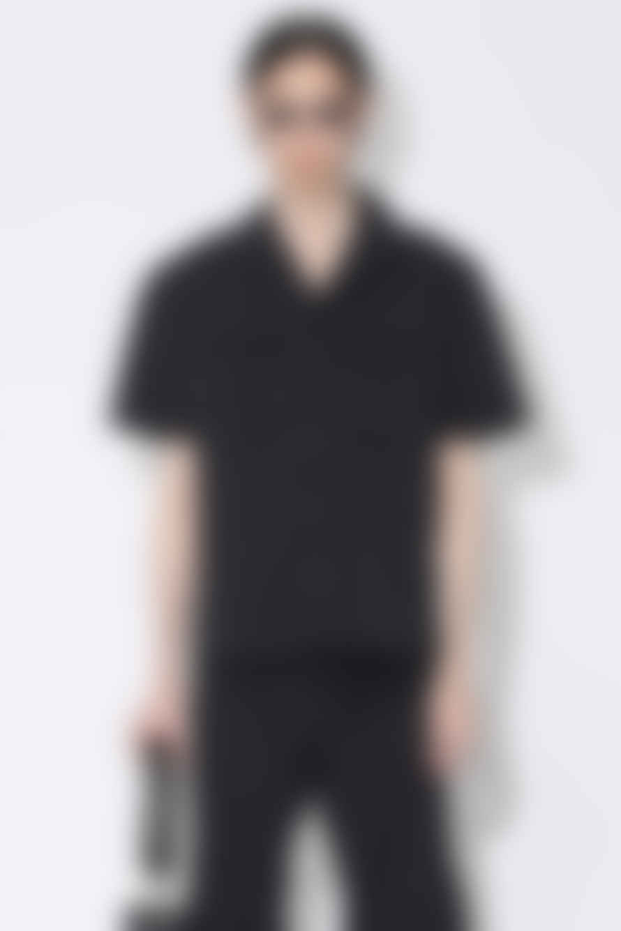 Han Kjobenhavn Nylon Open Collar S/s Shirt Black