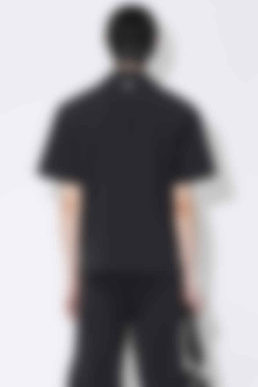 Han Kjobenhavn Nylon Open Collar S/s Shirt Black