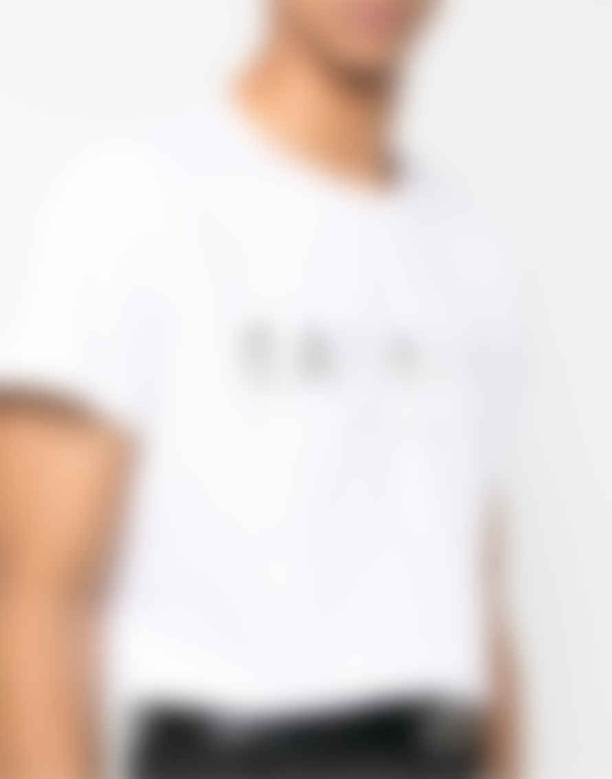 Balmain White Logo Printed T Shirt