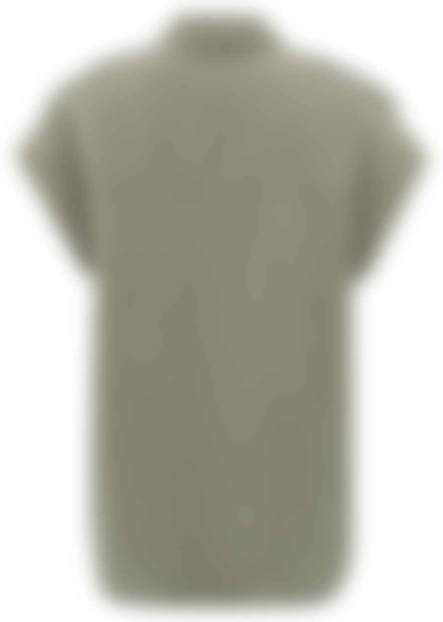 Yaya Army Green Sleeveless Cargo Blouse 