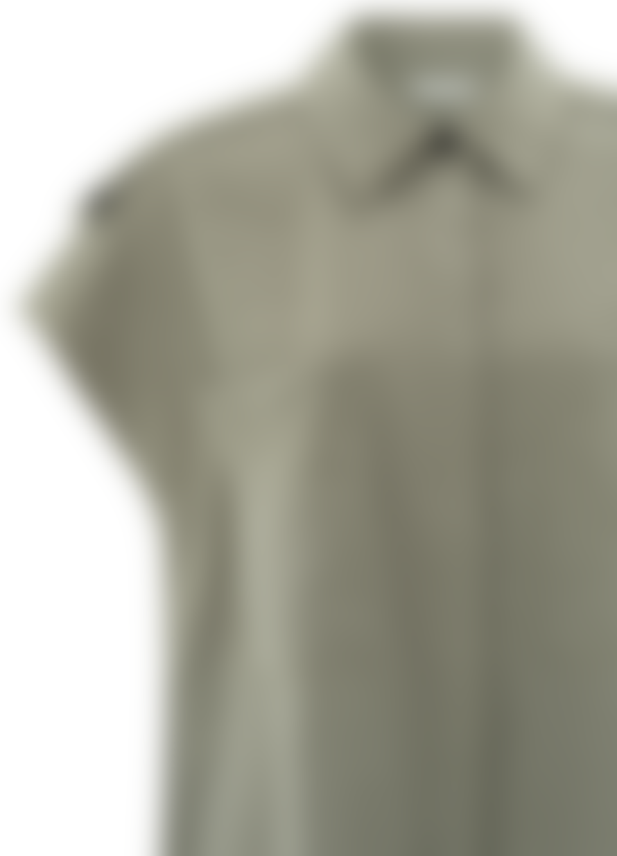 Yaya Army Green Sleeveless Cargo Blouse 