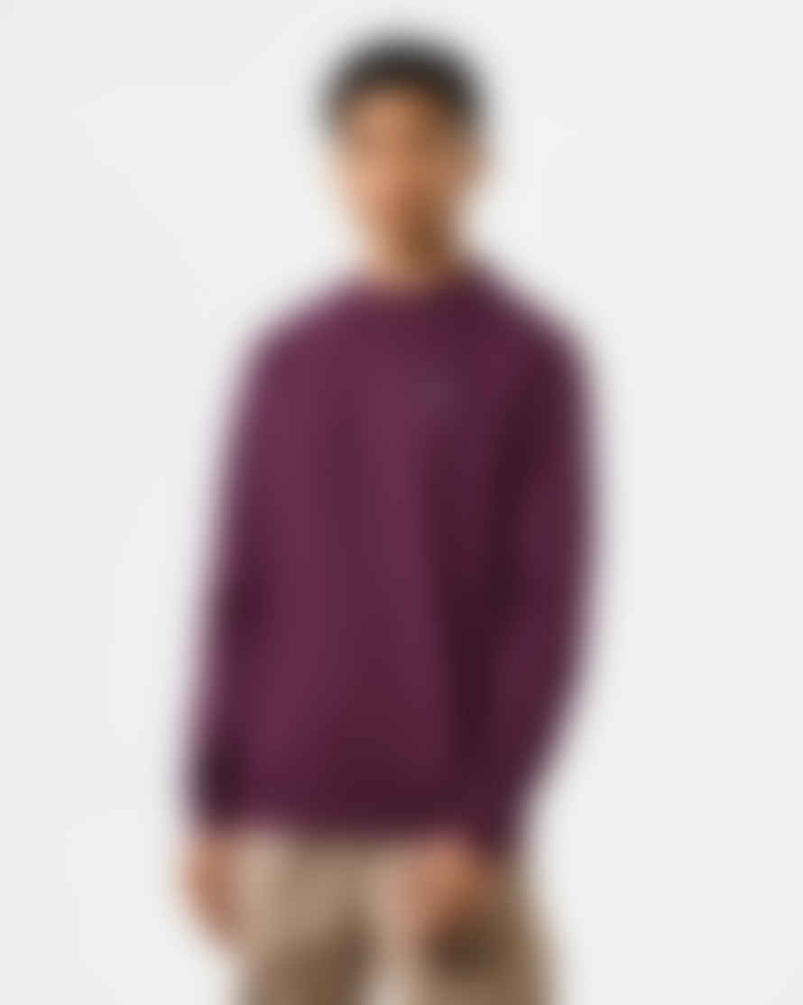 Weekend Offender Ferrer Badge Sweatshirt In Acai Berry