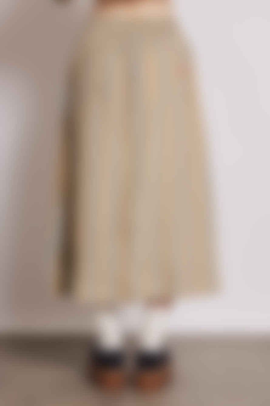 Damson Madder Nava Pocket Skirt - Tan Stripe