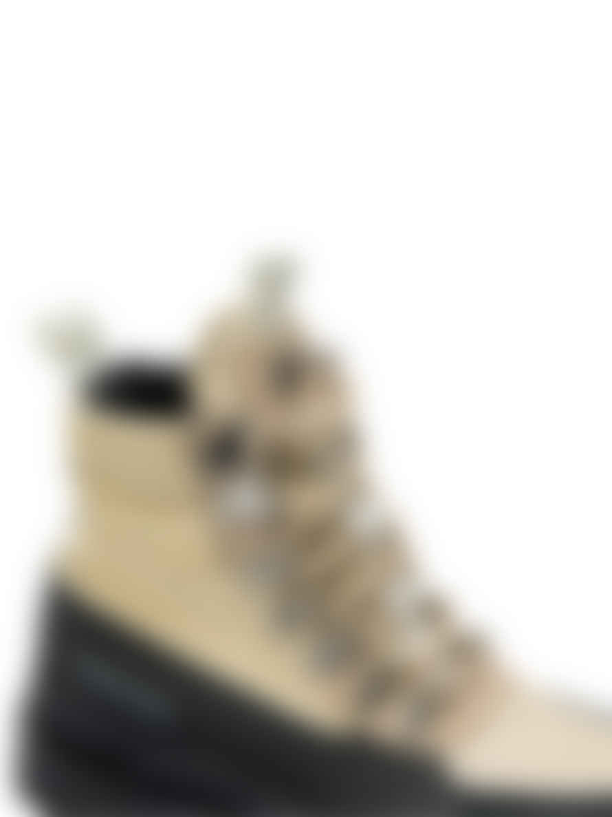 Filling Pieces  Black and Beige Mountain Boots