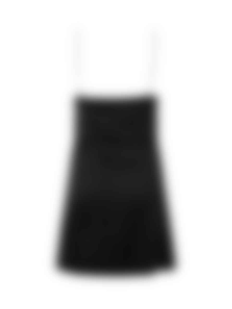 Palm Angels Dark Grey and Silver Metal Straps Slip Dress