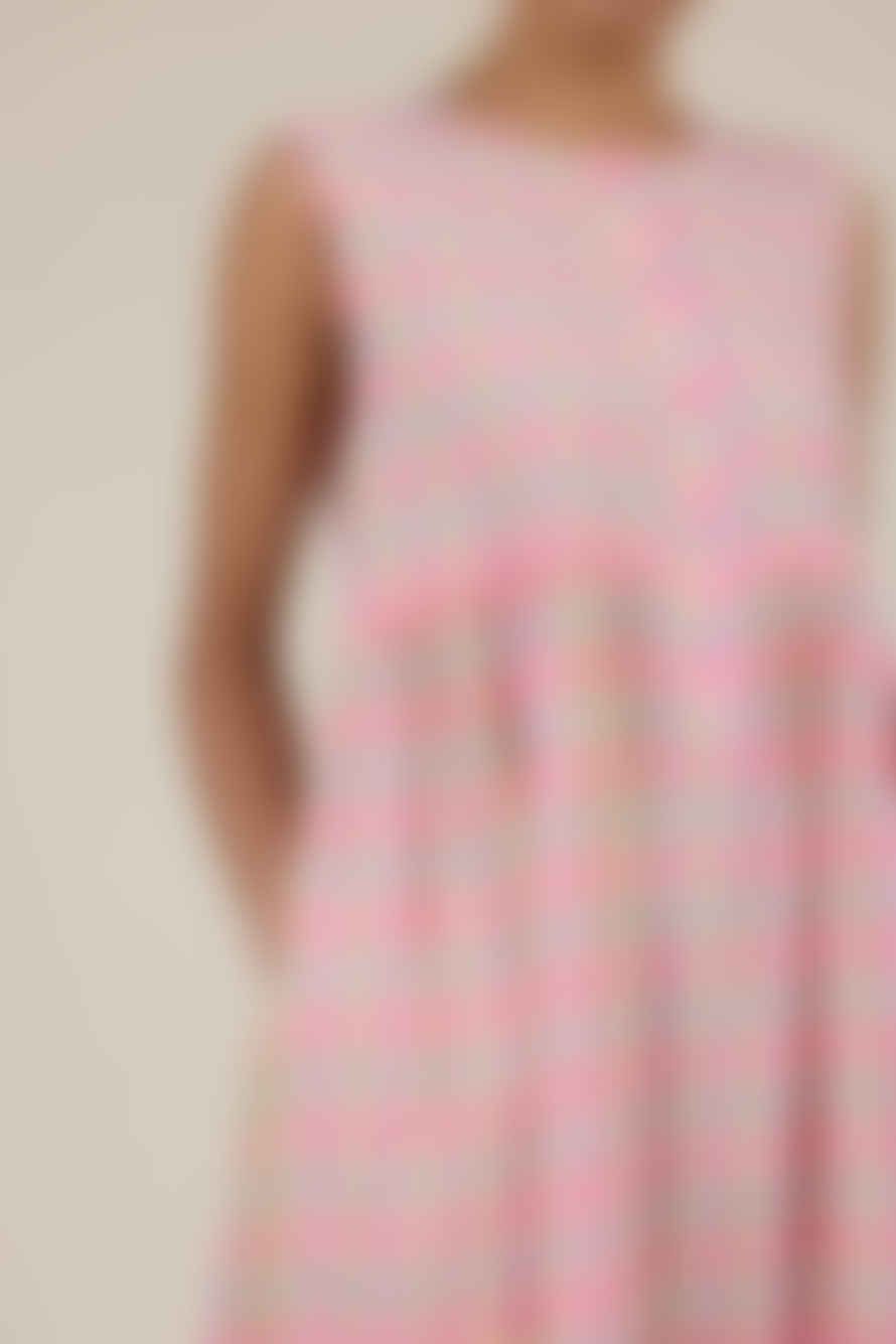 Clary and Peg Sylvie Dress Sorbet Check By