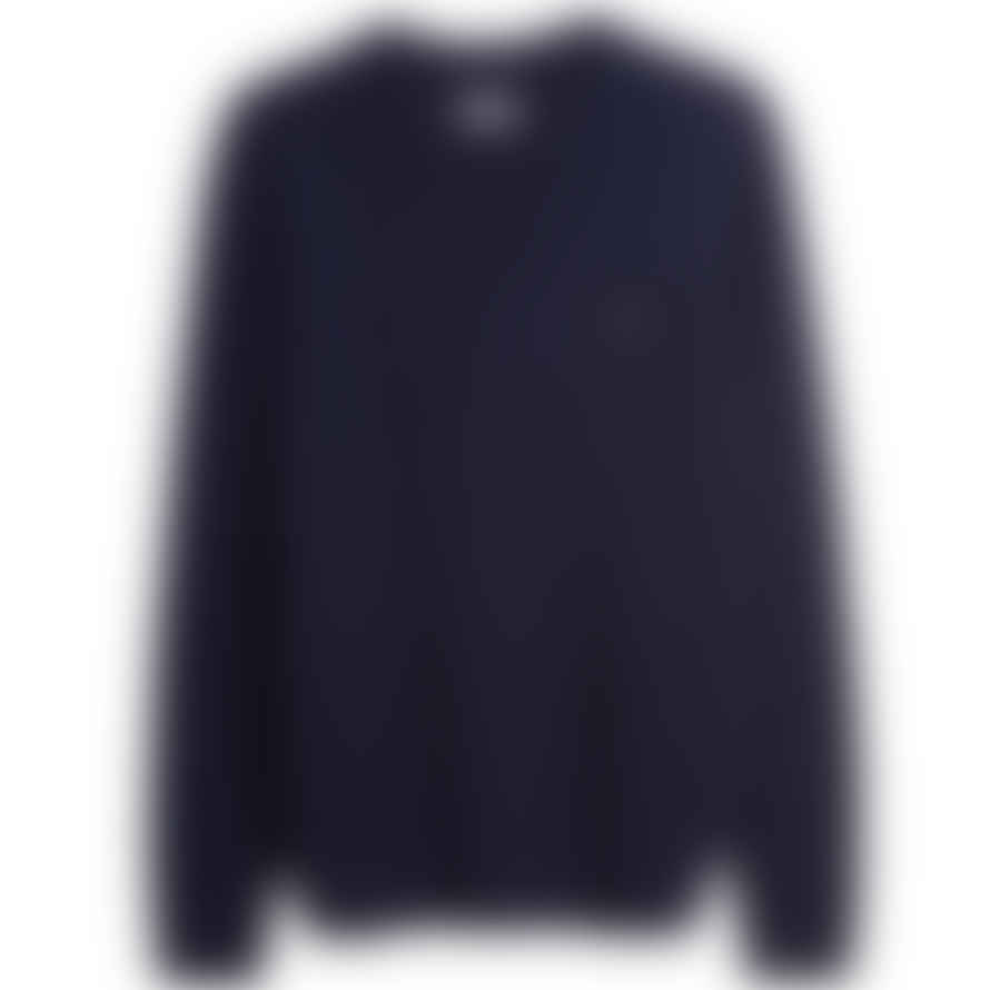 Farah Birchall Lambswool Crew Jumper - Navy