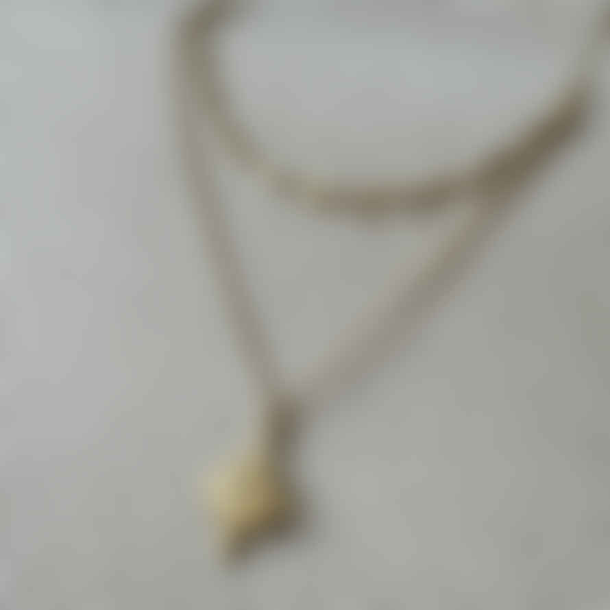 livs Necklace - Gold 2 Layer Chain Cz Star Ss