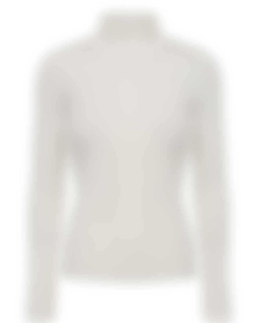 Numph Sidanu Highneck Pullover In Cloud Dancer