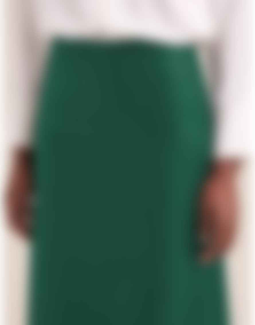 Cefinn Cefinn Tiana Leather Panelled Midi Skirt Size: 8, Col: Green