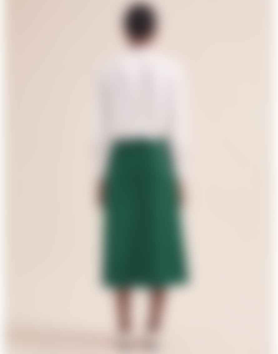 Cefinn Cefinn Tiana Leather Panelled Midi Skirt Size: 8, Col: Green