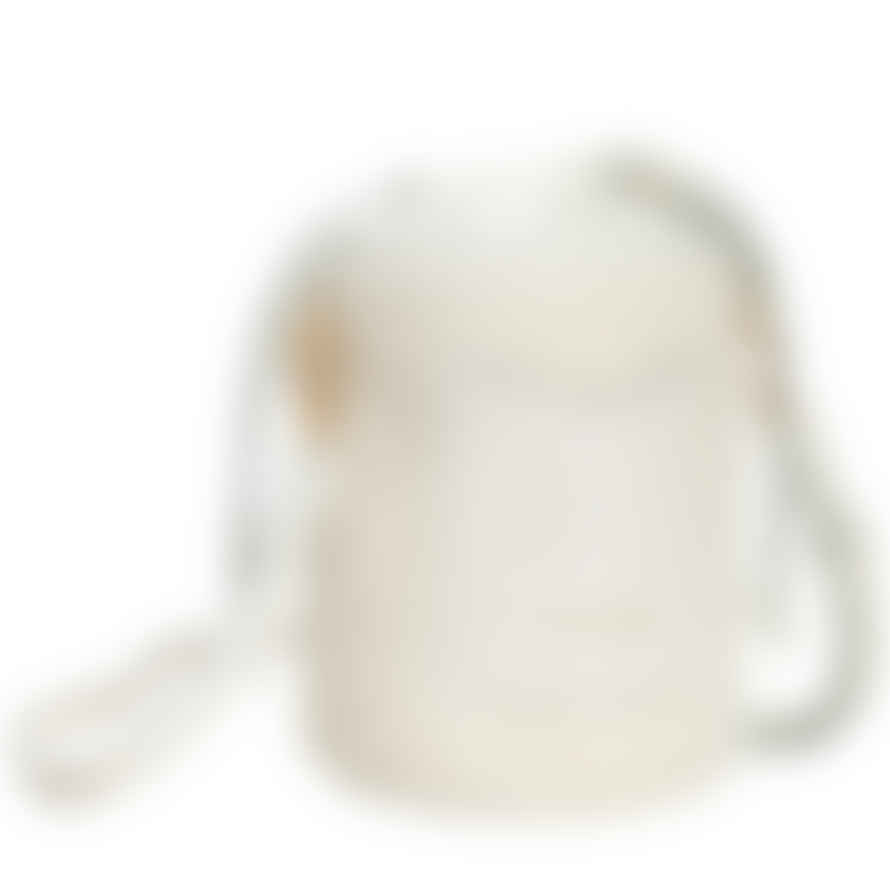 Every Other 12038 Drawstring Cylinder Sherpa Bag In White