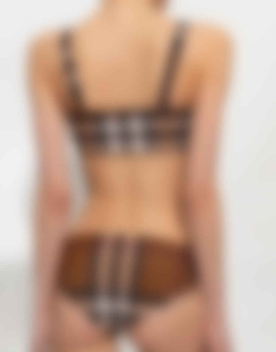 Burberry  Check Pattern Logo Bikini