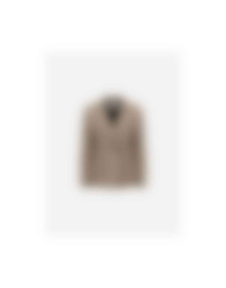 Harris Wharf Harris Wharf Micro Tattersall Blazer Col: Te01 Beige Houndstooth, Size