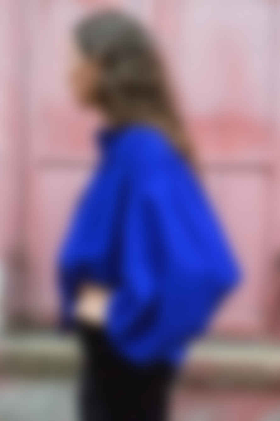 Sacrecoeur Gianni Cobalt Velvet Blouse