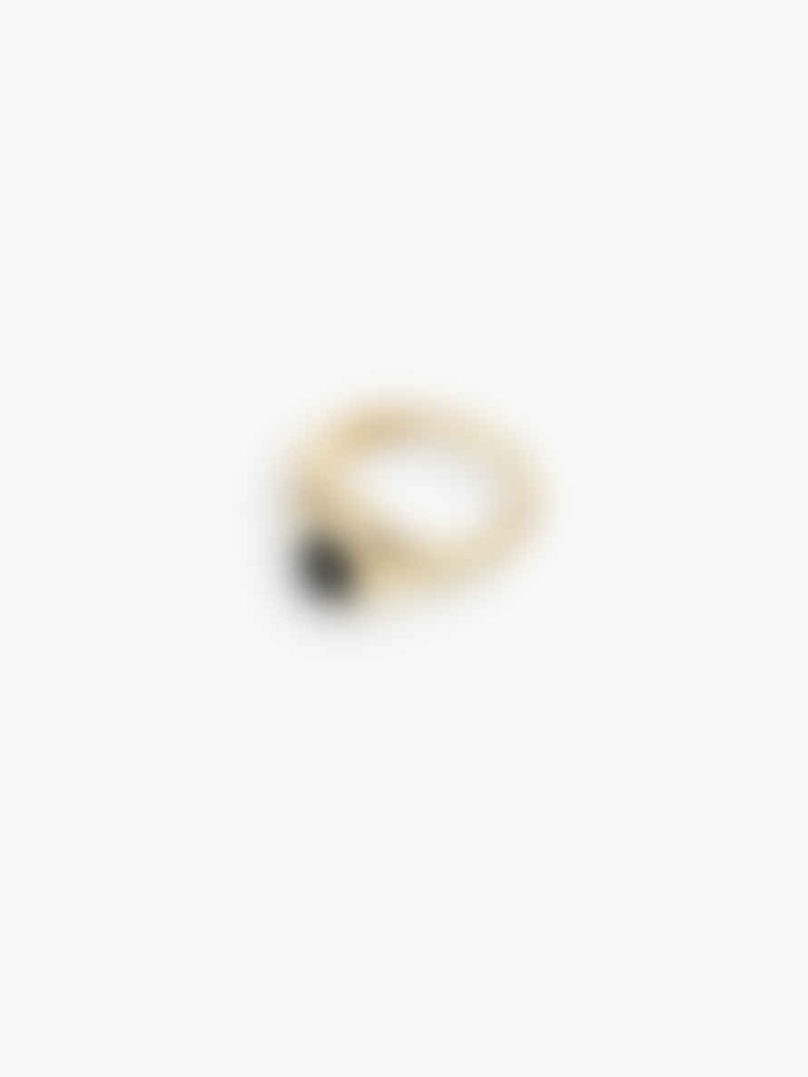 Ragbag Dualism Black Onyx Ring - Gold