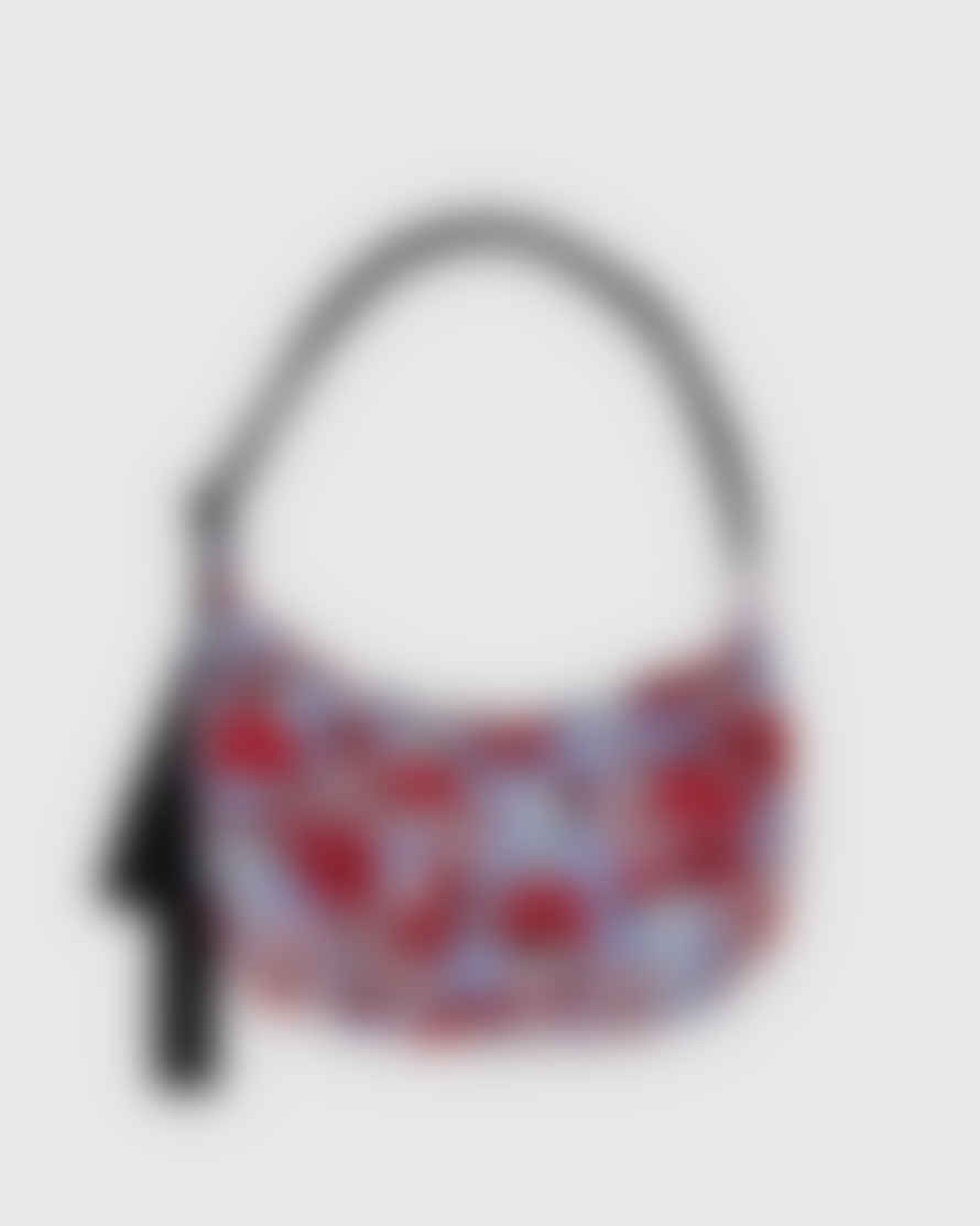 Baggu BAGGU X Peanuts Medium Nylon Crescent Bag - Floral Snoopy