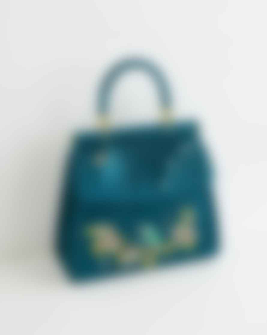 Fable England Morning Song Kingfisher Mini Teal Tote