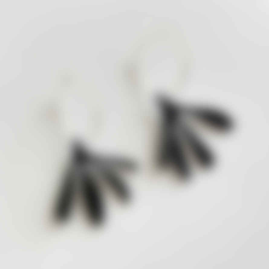 Tom Pigeon  Black Arame Earrings