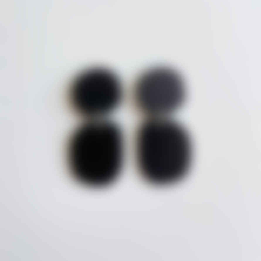 Tom Pigeon  Black Cobble Earrings