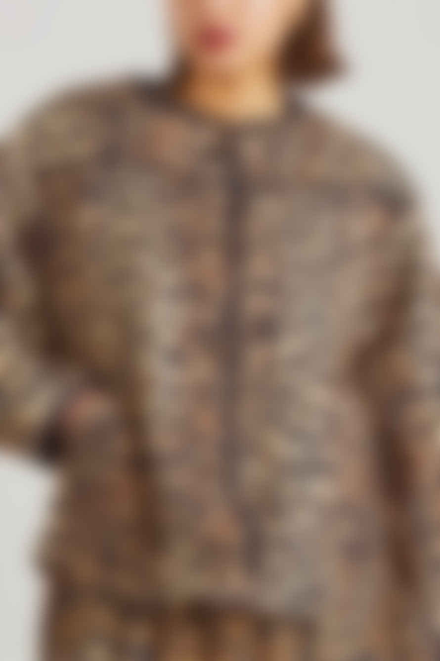 Damson Madder Leopard Macy Quilted Jacket