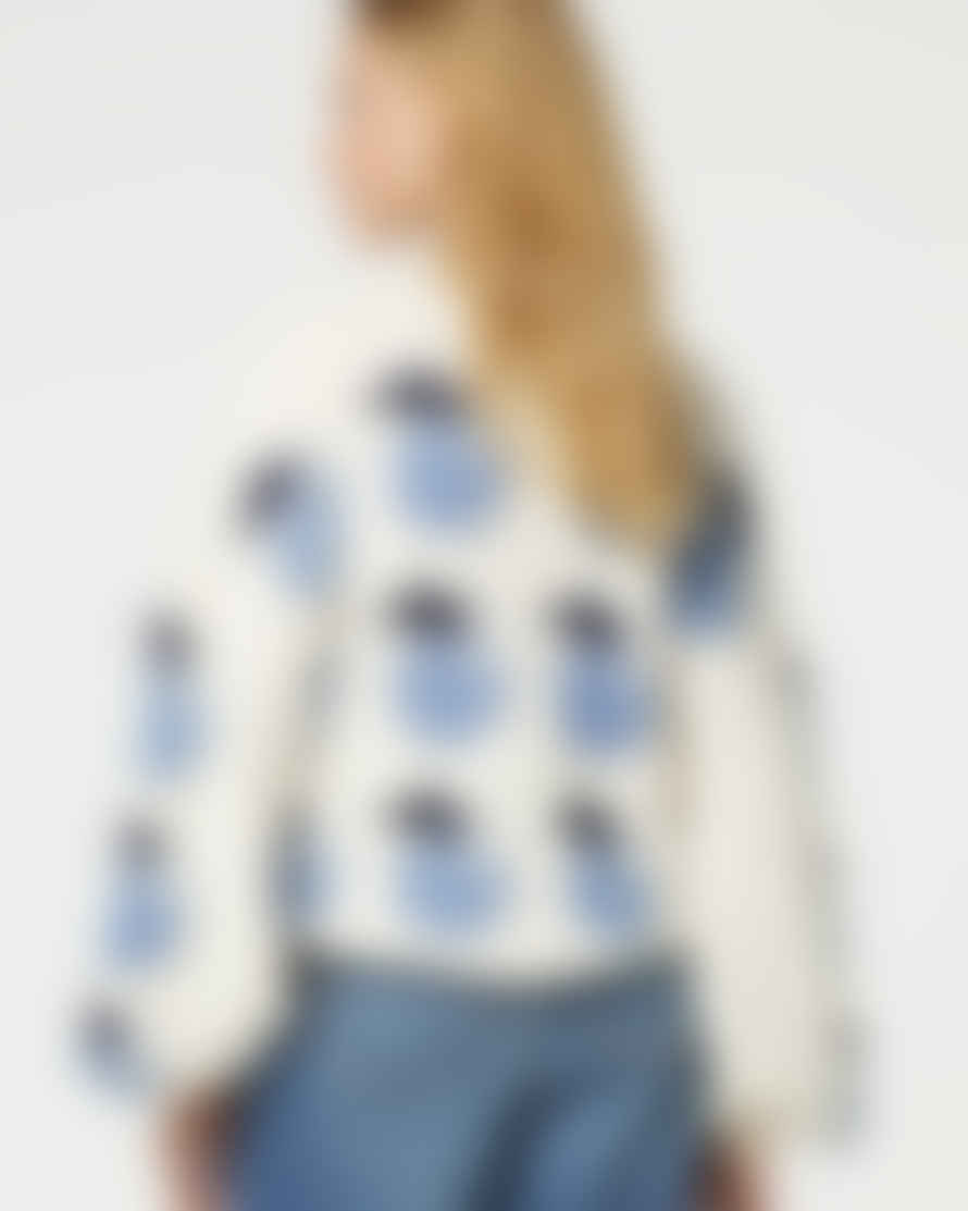 Fabienne Chapot Apple Pullover Cosy White & Blue