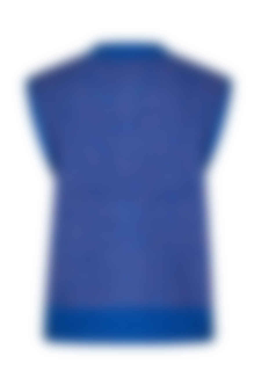 Lollys Laundry Nynnell Knit Vest Sl - Blue