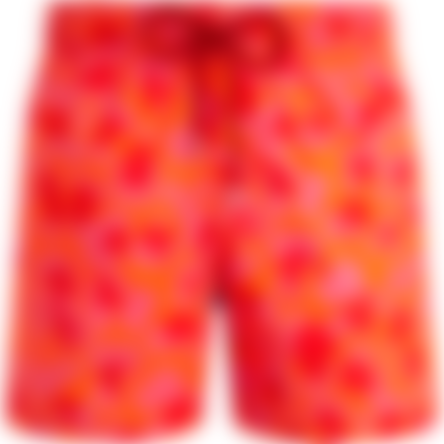 Vilebrequin Moorise Swim Short Stretch New Leopard Apricot Orange