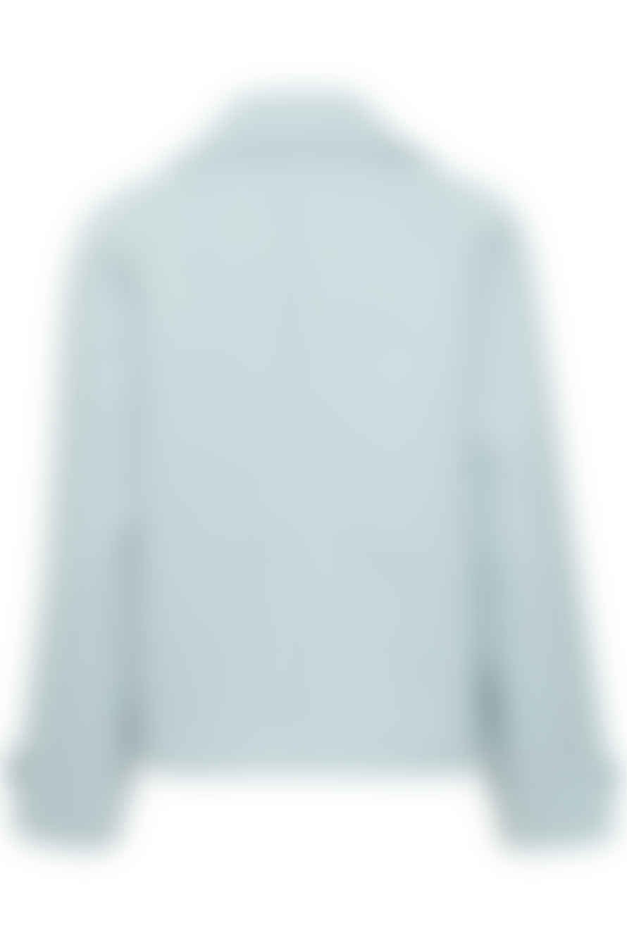 b.young Cilia Caban Jacket In Dusty Blue Melange