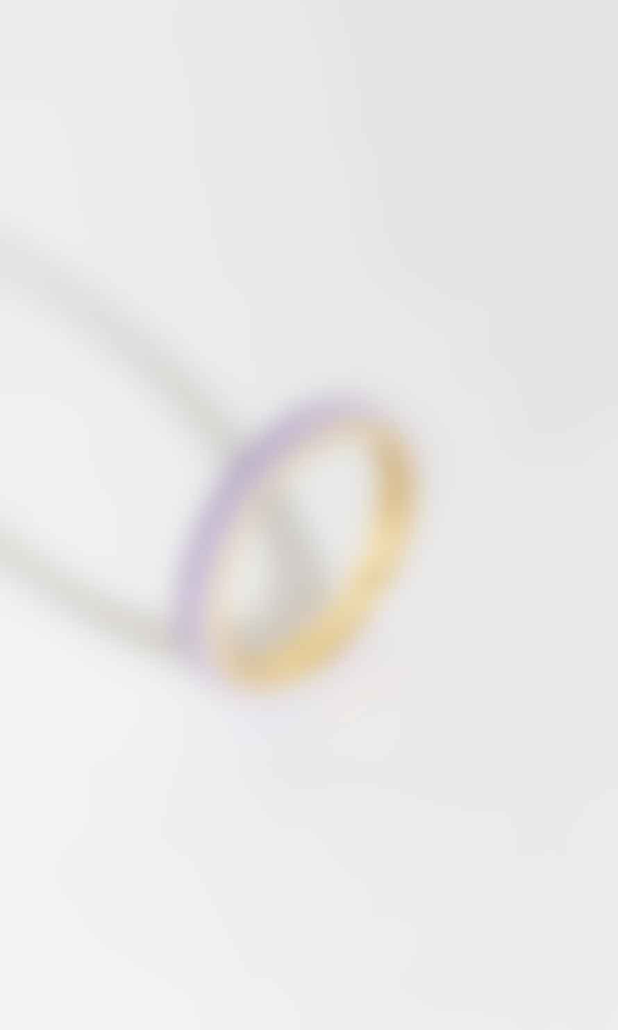 Claire Hill Designs Lavender Enamel and Gold Stacking Ring