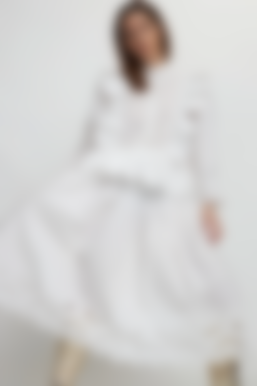 Stella Nova Embroidered Maxi White Dress