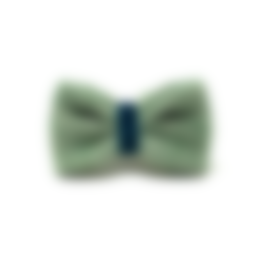 Stocky & Dee Small Harris Design - Luxury Dog Bow Tie - Green & Dove