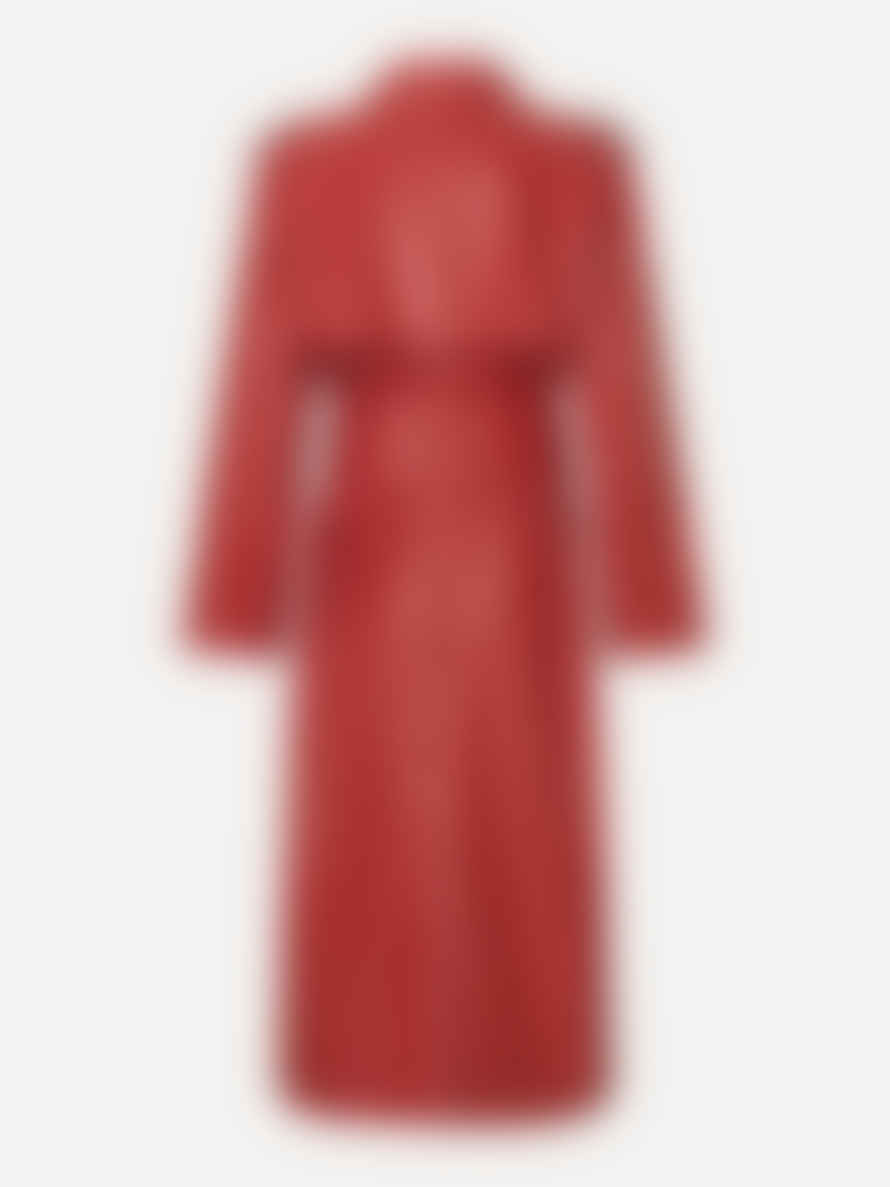 Stine Goya Oversized Trench Coat - Red Ochre