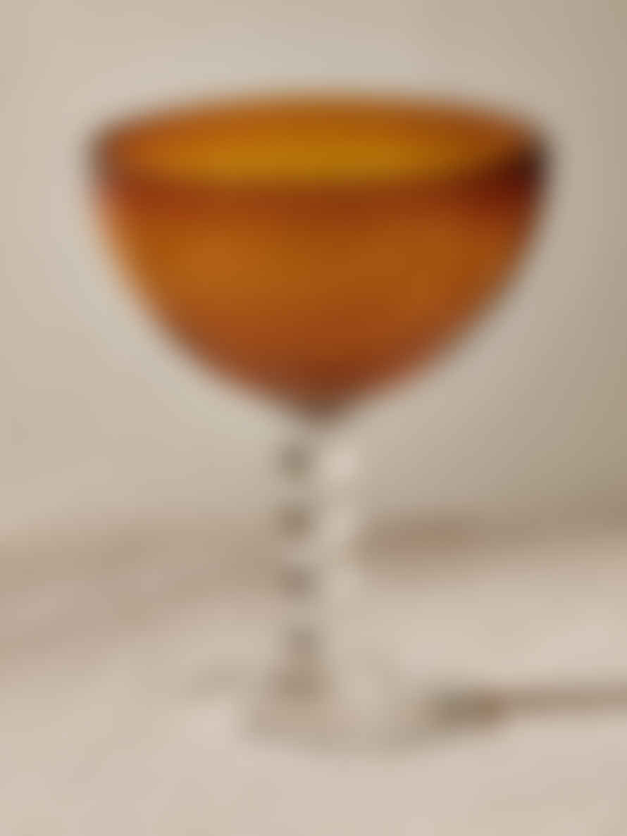 Nkuku Thimma Coupe Glass Amber