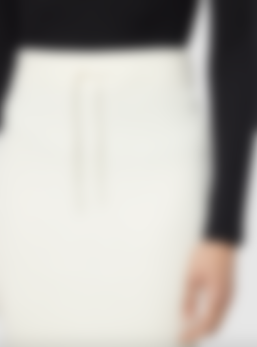 Knowledge Cotton Apparel  2040013 Lambswool Mid Length Rib Knit Skirt Egret