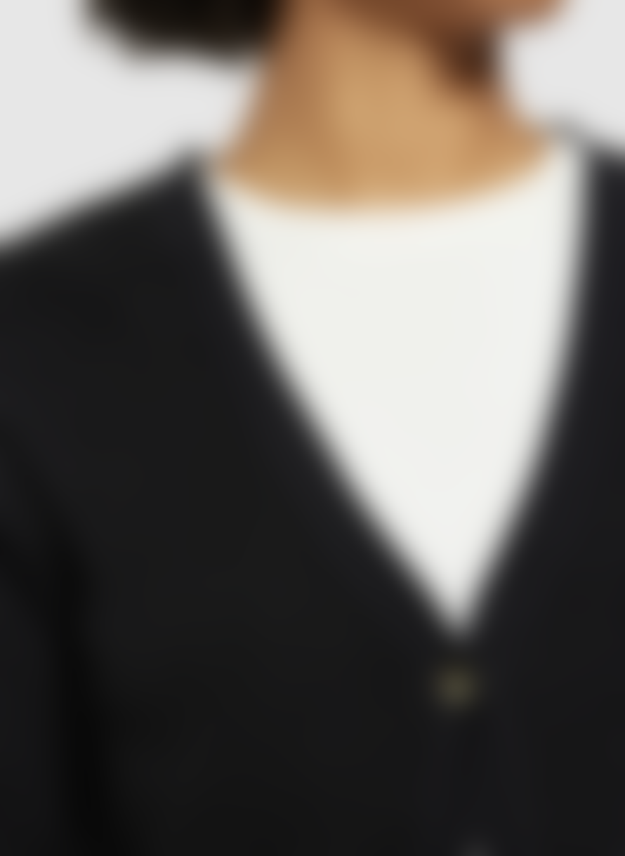 Knowledge Cotton Apparel  2080070 Cotton Micro Bubble Cardigan Black Jet