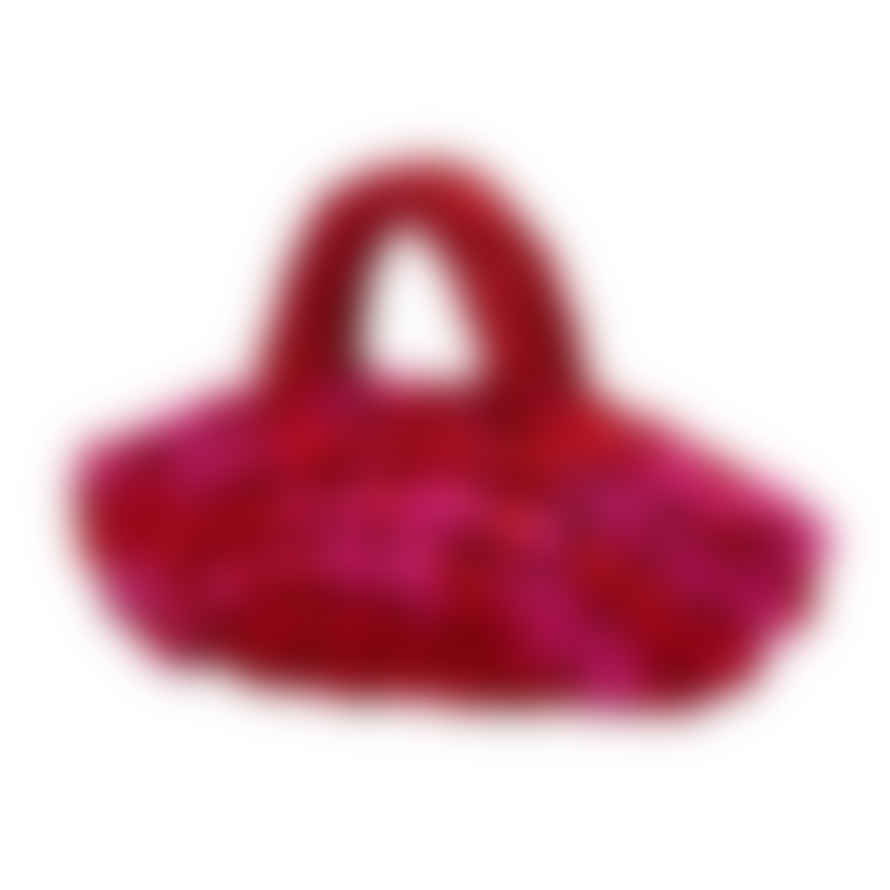 Isla De Gar Nest Bag In Lipstick Red And Hot Pink