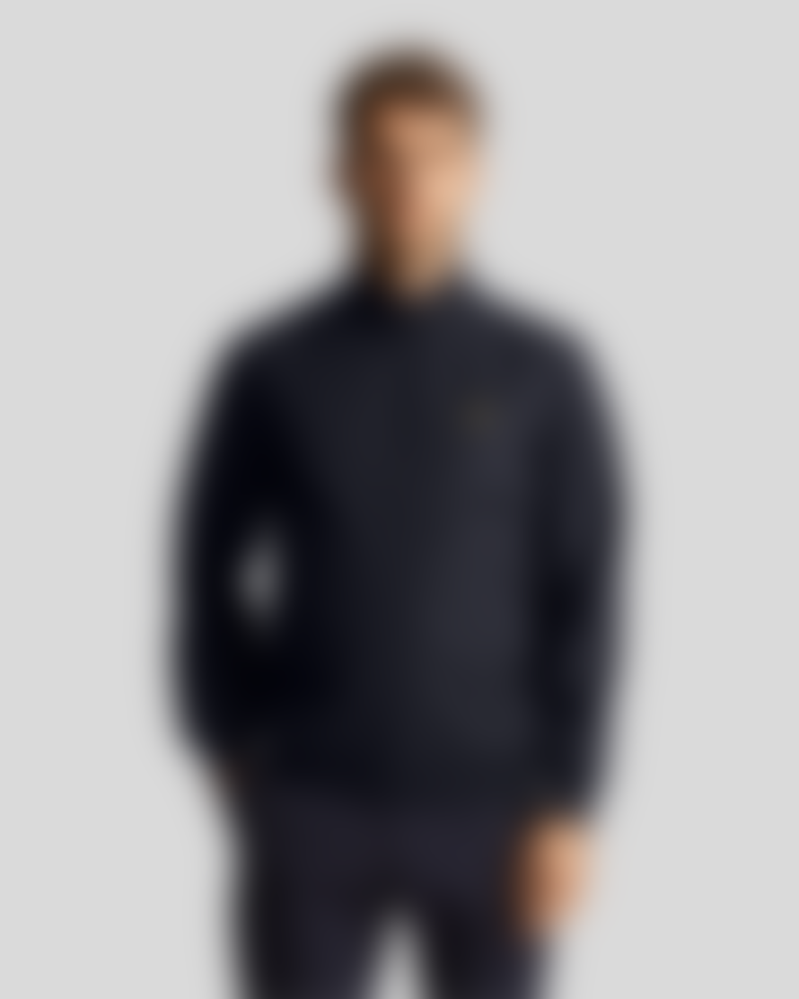 Lyle and Scott Mesh Backed Funnel Neck Jacket Dark Navy